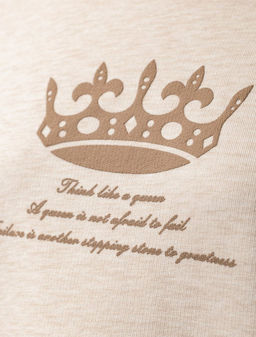 VILATTE / Свитшот из премиального футера трехнитки с авторским принтом  фото 2