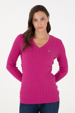 Женщина Fuchsia Basic Sweater Surprise Discount в корзине - U.s. polo assn фото 3