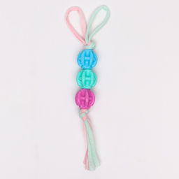 Игрушка из трёх бусин на верёвке Карамелька, 8,5 см, микс цветов - Пижон фото 2