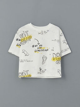 Bisiklet Yaka K?z ?ocuk Ti??rt