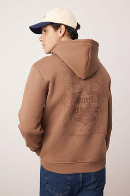 Kahverengi Regular /Normal Kesim S_rt Bask_l_ Sweatshirt TMNAW20SW0163