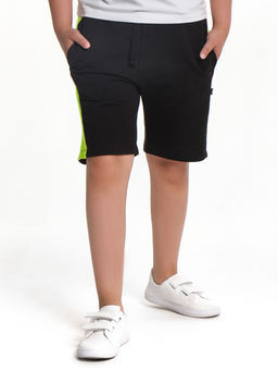 Шорты для мальчика 22-3458 черный|салатовый