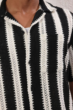 TRENDYOL MAN Siyah Oversize Gomlek TMNSS25GO00028 - Trendyolmilla фото 3