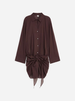 Vestido camisero en mezcla de lyocell