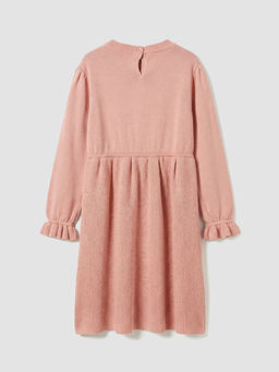 Standart Kal?p Nak??l? K?z Bebek Triko Elbise