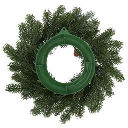 Декоративный венок Елка с ягодой д29см, пластик, зеленый патина (Россия) - Домашняя мода фото 4