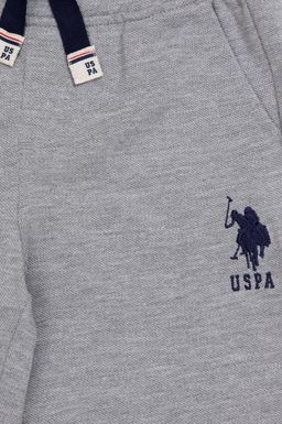 Шорты вязаные U. S. Polo Assn для мальчика серые меланжевые из хлопка - U.s. polo assn фото 4