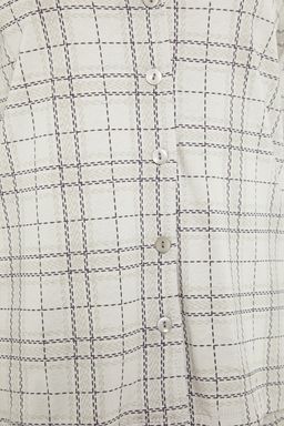 Trendyolmilla Bej %100 Pamuklu Ekoseli Orme Pijama Tak?m? THMAW20PT0266