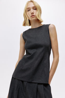 Top en punto roma con peplum - H&m фото 6