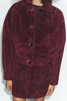 100% SUEDE LEATHER JACKET - Zara фото 18