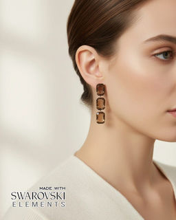 Серьги с кристаллами Swarovski, Изящные серьги с кристаллами Swarovski