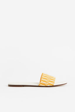 Sandalias abiertas en tejido de jacquard