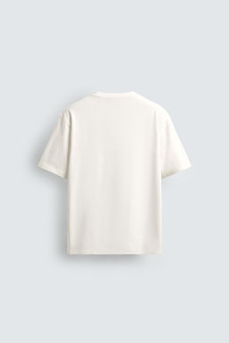 CAMISETA MEDIUM WEIGHT MANGA CORTA / Blanco roto - Zara фото 8