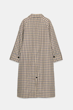 ZW COLLECTION REVERSIBLE CHECKS TRENCH COAT - Zara фото 13