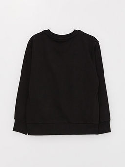 Rahat Kal?p Bisiklet Yaka Bask?l? Erkek ?ocuk Sweatshirt - Waikiki фото 3