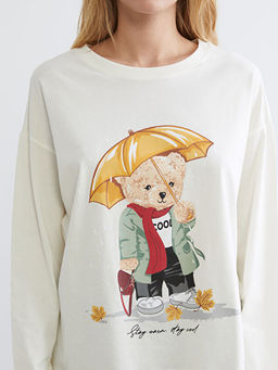 Ay? Teddy Bask?l? Kad?n Pijama Tak?m?