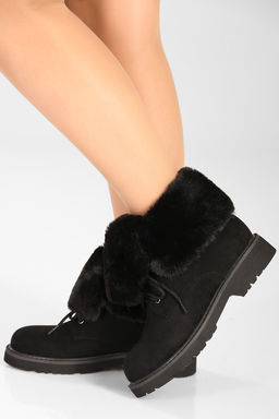 Ботинки зимние с меховой отделкой