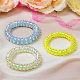 Цена за 6 шт. Резинка для волос Пружинка перелив, микс - Simaland фото 3