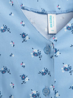 ACOOLA / Платье детское для девочек Valen голубой принт  фото 4