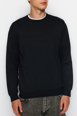TRENDYOL MAN Haki Regular/Normal Kesim Yaz? Kabartma Bask?l? Sweatshirt TMNAW22SW1295 - Trendyolmilla фото 4