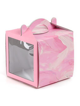 Цена за 5 шт. Коробка кондитерская с окном, сундук, Нежные краски, 20 х 20 х 20 см - Дарите счастье фото 2