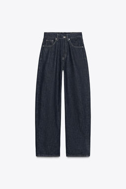 TRF STRAIGHT HIGH-WAIST JEANS WITH BELT LOOPS - Zara фото 7