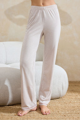 Bej Melanj %100 Pamuklu Cep Bask?l? Dikis Detayl? Orme Pijama Tak?m? THMSS26PT00066 - Trendyolmilla фото 3