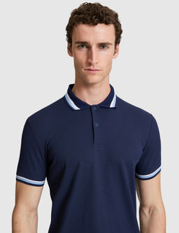 Lacivert Slim Fit D__meli Polo Yaka Ti__rt