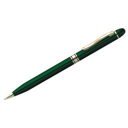 Ручка Berlingo шар. "Golden Premium" синяя (CPs_70134) корпус зеленый, поворот. механизм, пластик.футляр