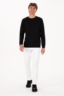 Erkek Bisiklet Yaka Regular Fit Siyah Sweatshirt - U.s. polo assn фото 4