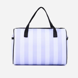 Сумка спортивная на молнии, 2 наружных кармана, длинный ремень, цвет сиреневый/белый - Simaland фото 3