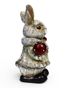 Садовая фигура 26 х 12 х 16 см "Зайка с грибами"