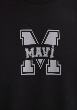 Mavi Logo Bask?l? Siyah Tisort  фото 7