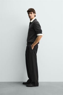 RELAXED BALLOON FIT PLEATED TROUSERS - Zara фото 4