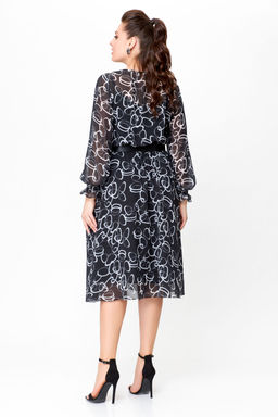 Блуза Swallow 803.2 черный+серебряный узор фото 1109