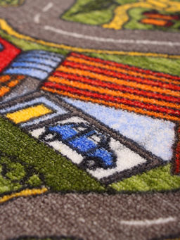 Палас принт Лунапарк, 60х100 см, цвет зелёный, полиамид , войлок