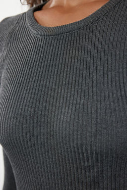TRENDYOLMILLA Lacivert Midi Triko Basic Elbise TWOAW23EL00023  фото 12