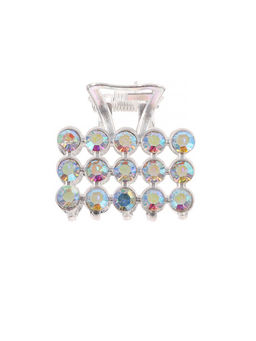 Цена за 6 шт. Крабик для волос «Классик», 2.5 см, серебро