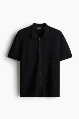 Camisa en punto pointelle Regular Fit