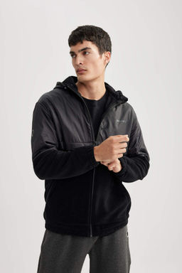 Флисовый кардиган с капюшоном Discovery Channel Relax Fit - Defacto фото 4