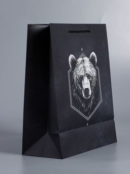 Пакет подарочный ламинированный «Мужской выбор», чёрный, 26×12×32 см