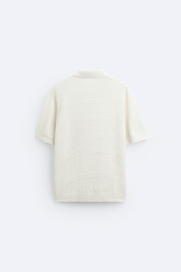 WAVY KNIT POLO SHIRT - Zara фото 7