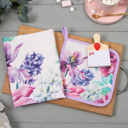 Набор подарочный Самая заботливая полотенце 40х73см, прихватка 19х19см, магнит 11х7см - Этель фото 2