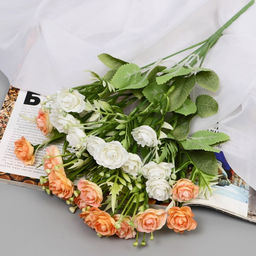 Букет искусственный «Роза Агата», 30 см, МИКС