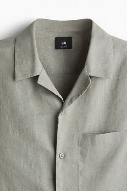 Camisa en mezcla de lino Regular Fit - H&m фото 6
