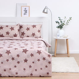 Постельное бельё 2 сп Экономь и Я Звёзды, 173х215см, 175х214см, 50х70см-2шт, 60г/м2, микрофибра  фото 3