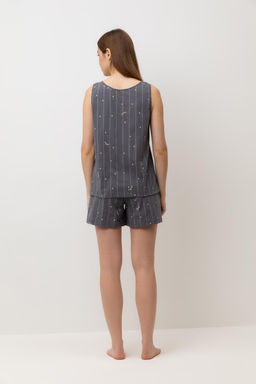 Е 20180/серый,полоски и сердечки пижама жен - Very neat фото 5