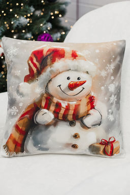 Наволочка декоративная новогодняя 2 шт 3D эффект велюр