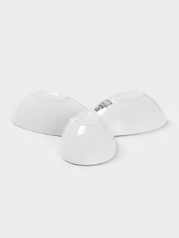 Менажница 3 ячейки Wilmax, d=17 см, фарфор, белая