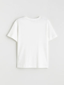 Bisiklet Yaka Ay? Teddy Bask?l? Erkek ?ocuk Ti??rt